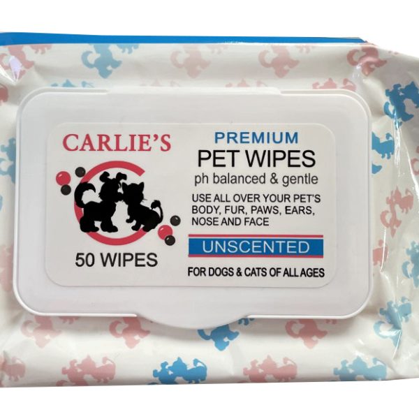Carlies Premium Multi Purpose Pet Wipes 50 Pack